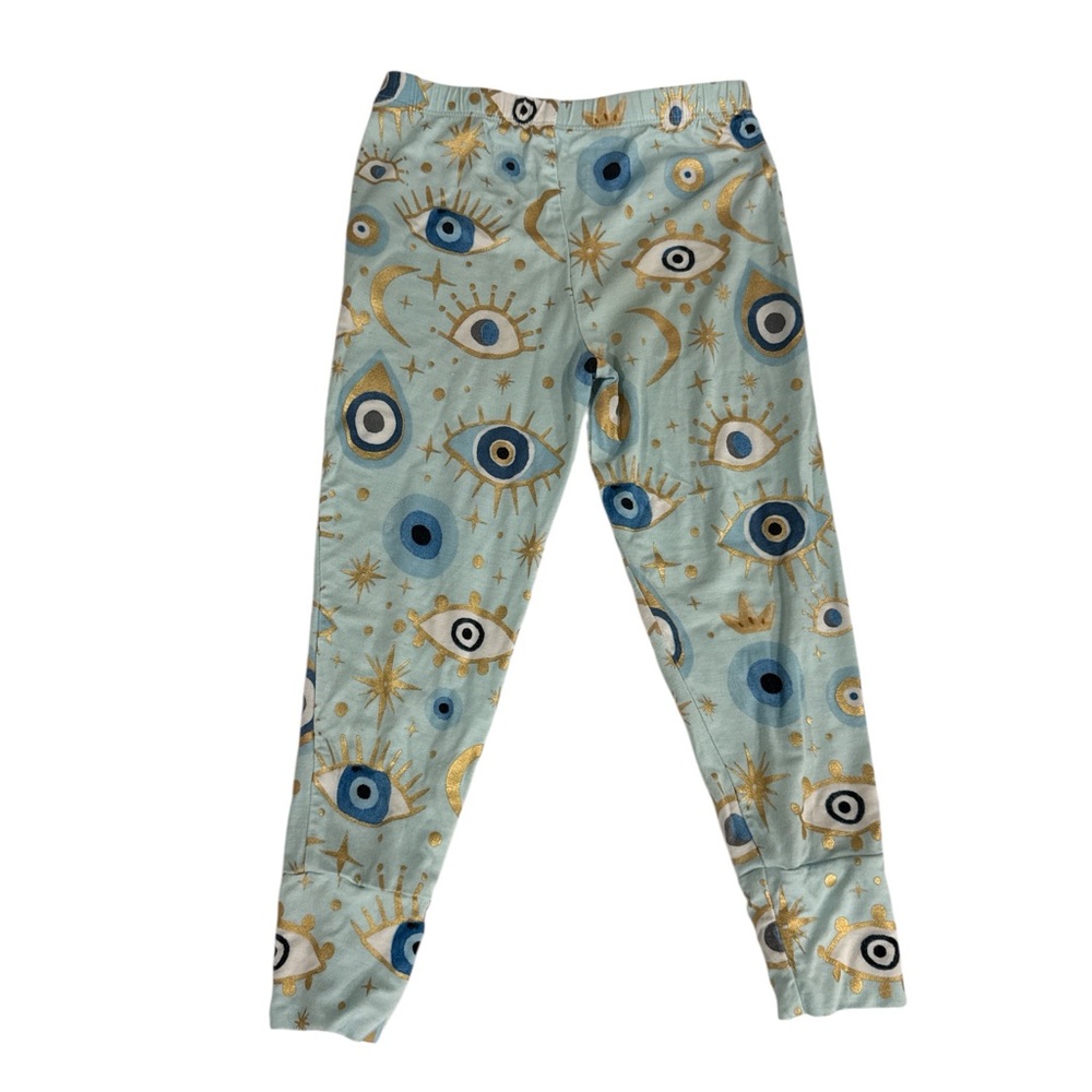 Posh Peanut Blue and Gold Kids Pajama Set - Picture 3 of 4